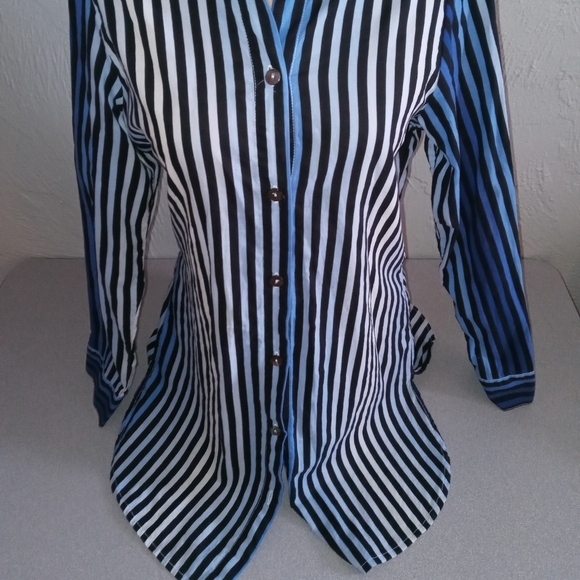 Blue striped blouse/dress - Picture 3 of 3